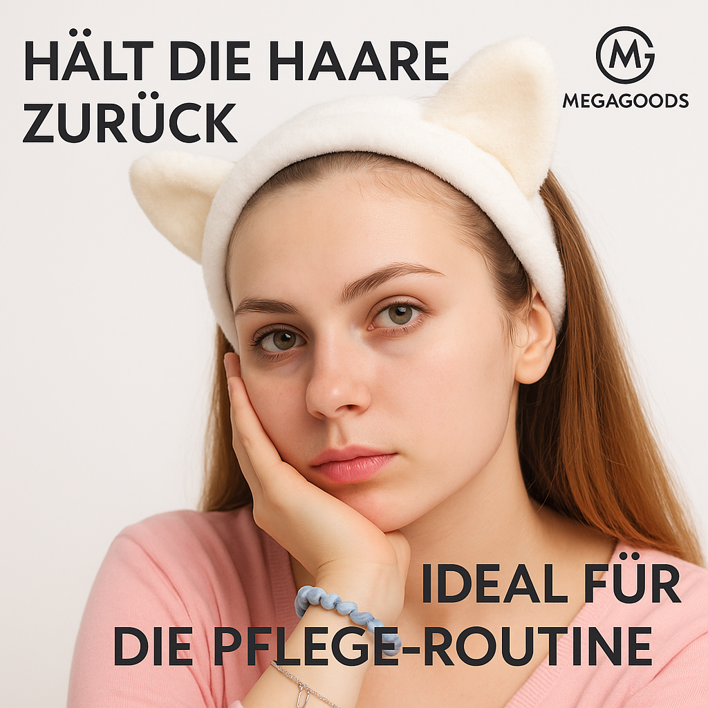 Katzen Haarband Coral Fleece Schleife Wasch Make-up Stirnband DE.