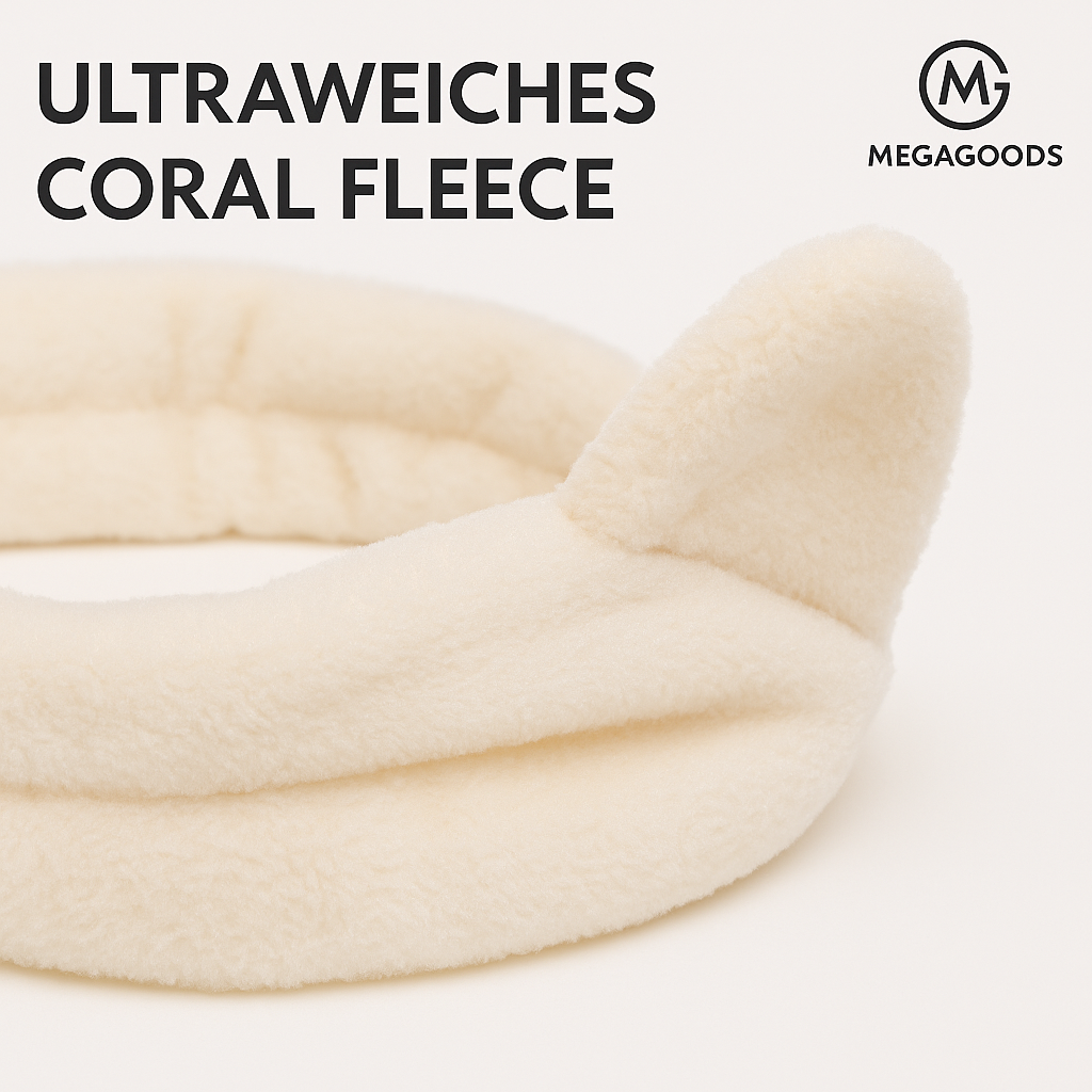 Katzen Haarband Coral Fleece Schleife Wasch Make-up Stirnband DE.