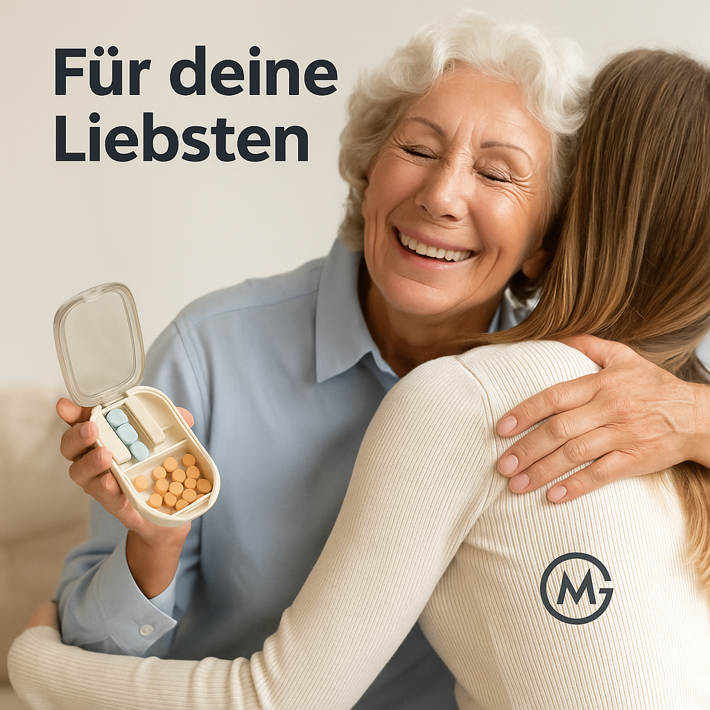 Tablettenzerteiler mit Fach, tragbar und staubdicht, Pillenschneider DE.