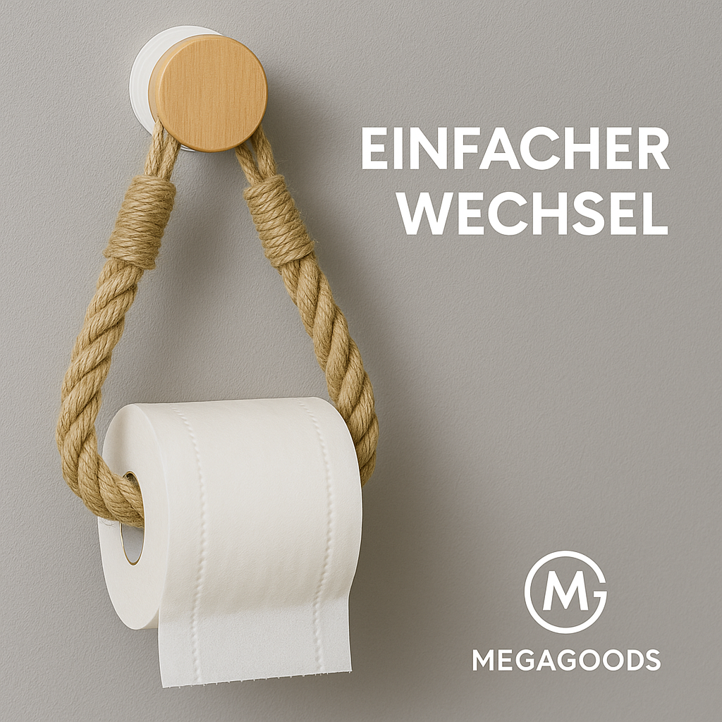 Papierrollenhalter selbstklebend Bad Küche ohne Bohren DE.
