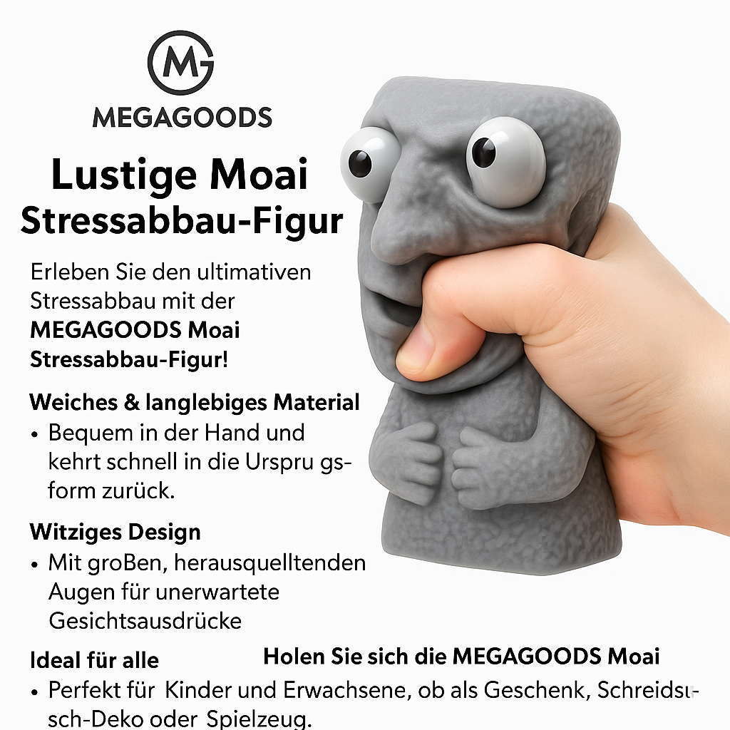 Moai Stressball weiche Statue Anti-Stress Spielzeug Kinder Geschenk DE.