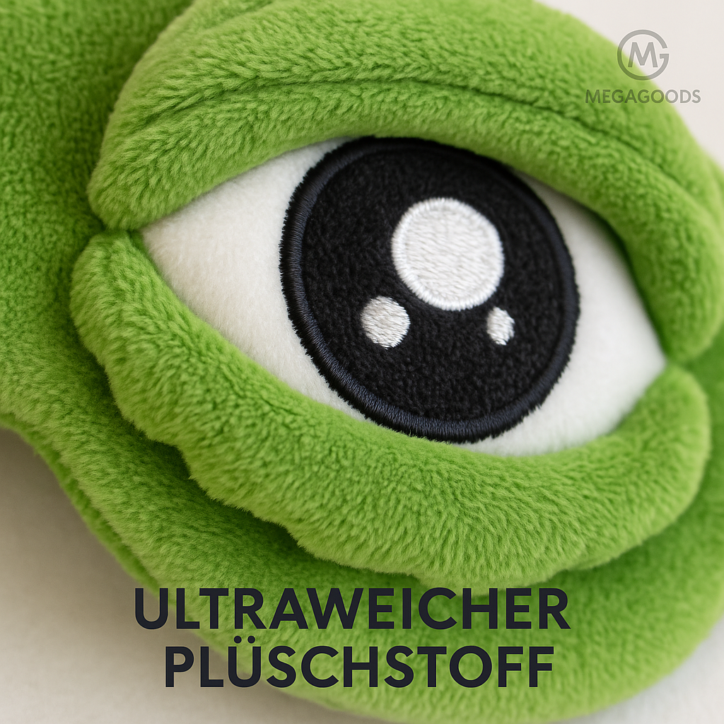 3D Schlafmaske Frosch weich lichtdicht Reise Augenbinde DE.