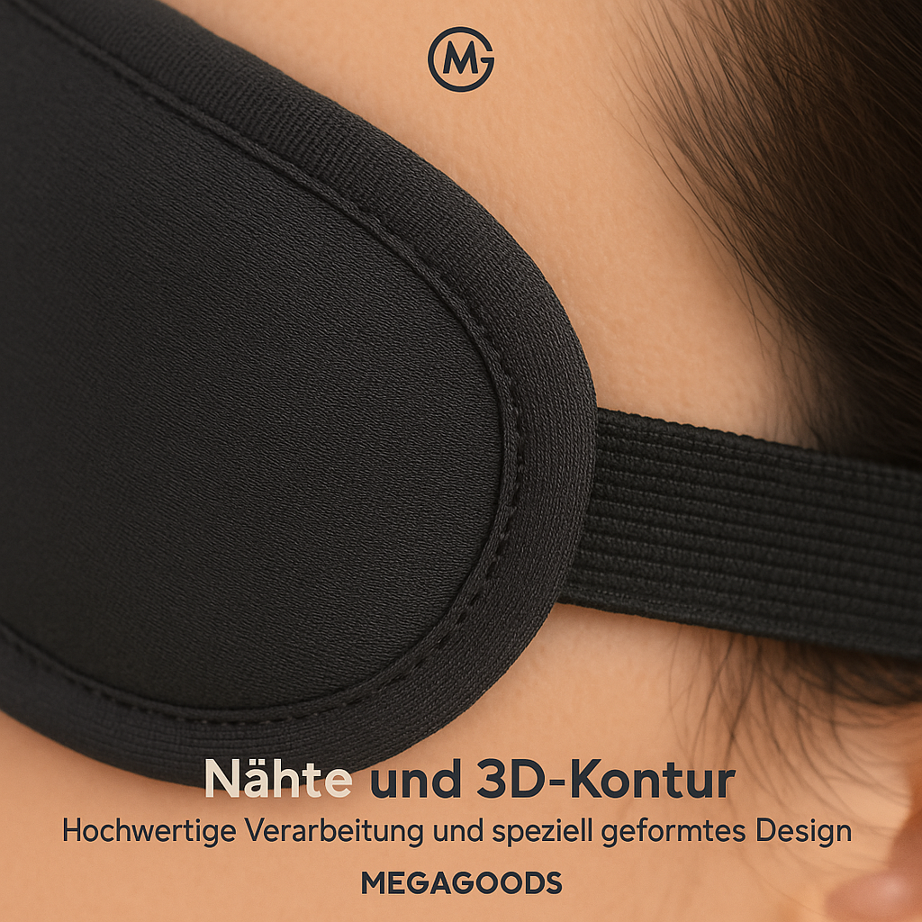 3D Schlafmaske Augenmaske Lichtblocker ergonomisch für Damen Herren DE.