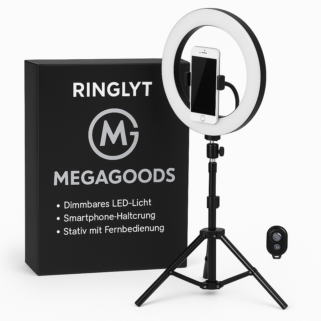 LED Selfie Ring Lampe USB Fernbedienung Fotografie TikTok YouTube Stativ DE.
