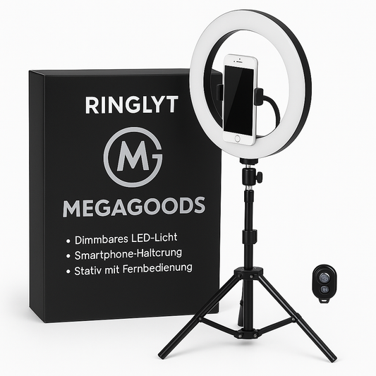 LED Selfie Ring Lampe USB Fernbedienung Fotografie TikTok YouTube Stativ DE.