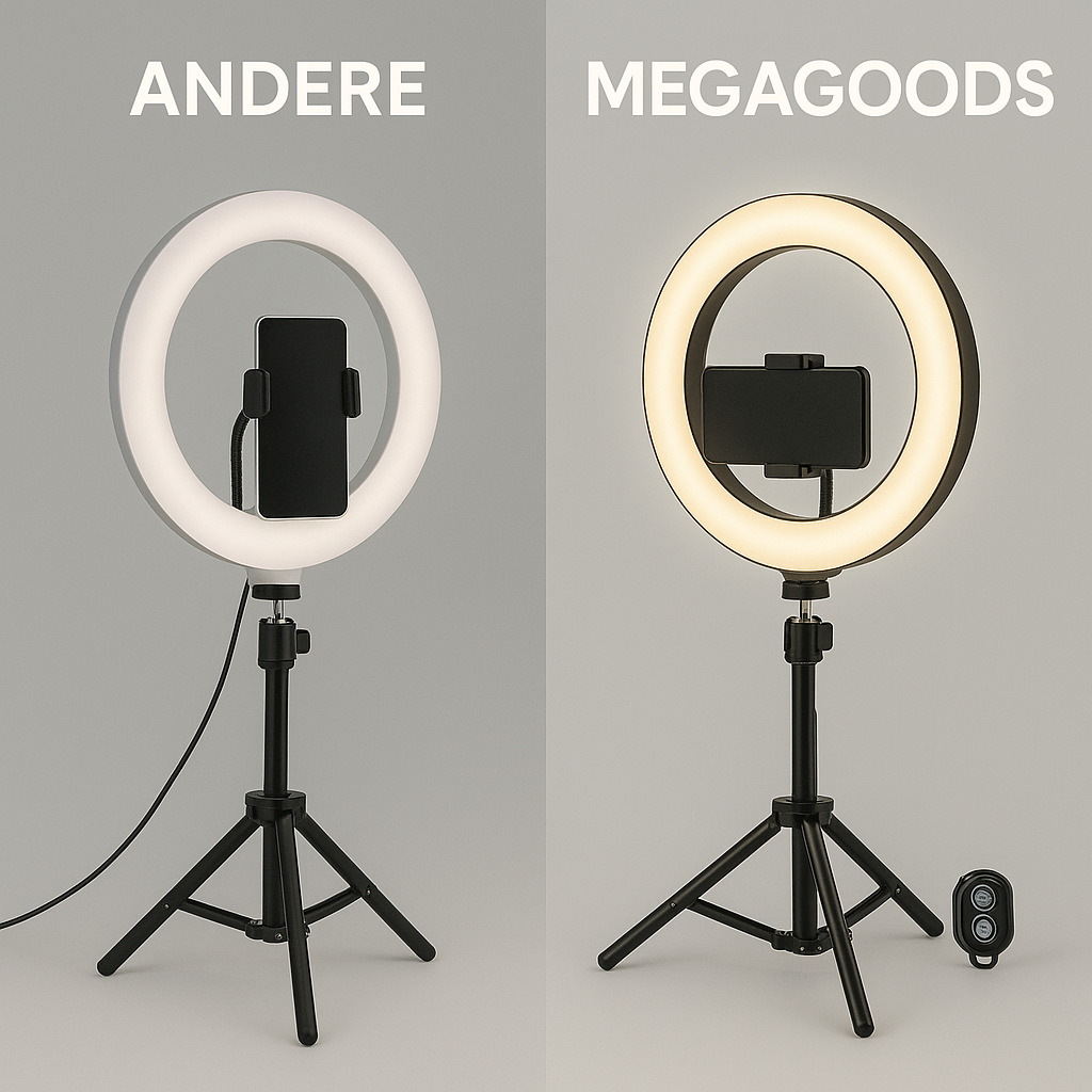 LED Selfie Ring Lampe USB Fernbedienung Fotografie TikTok YouTube Stativ DE.