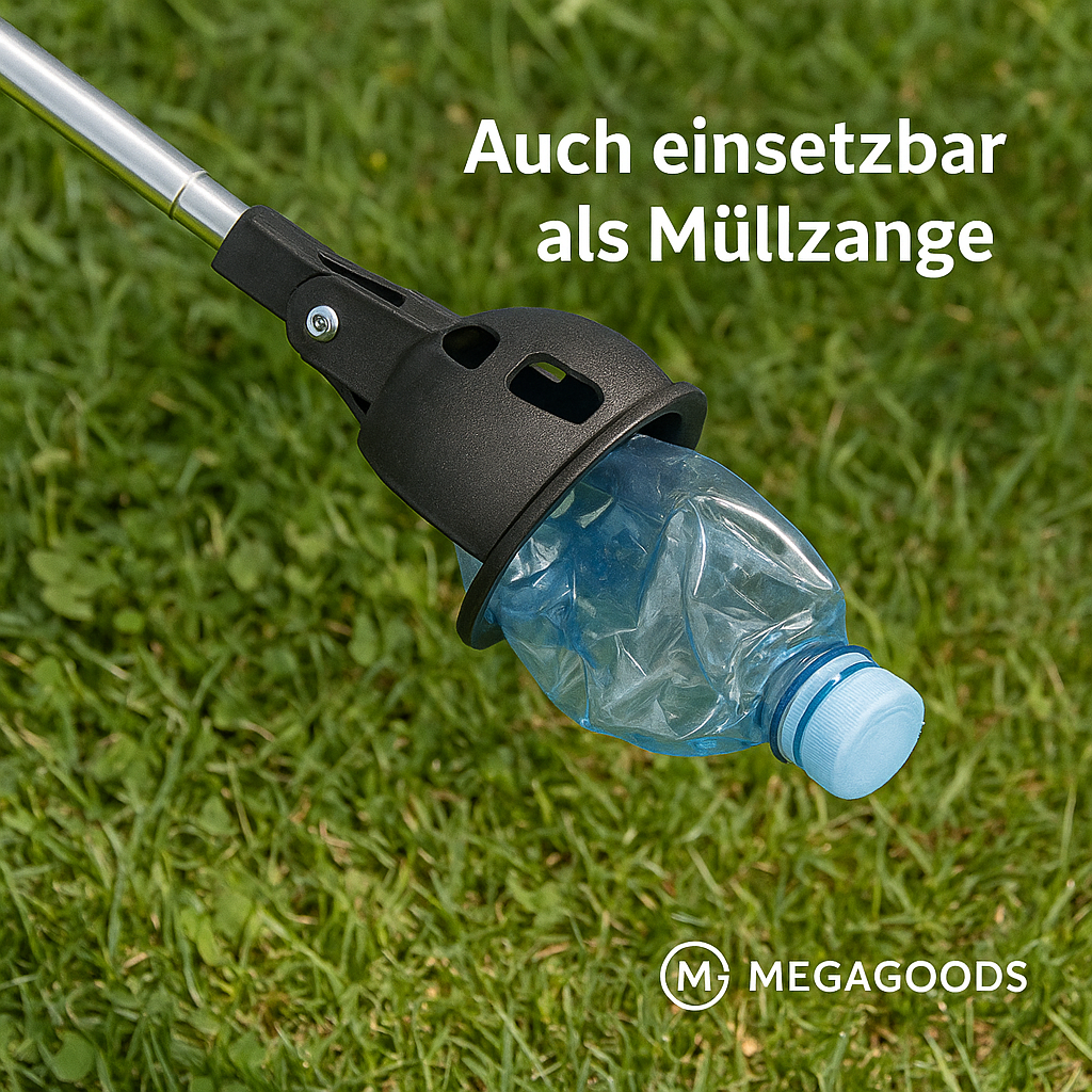 Golfballsammler teleskopierbar aus Stahl mit Automatik-Verschluss DE.