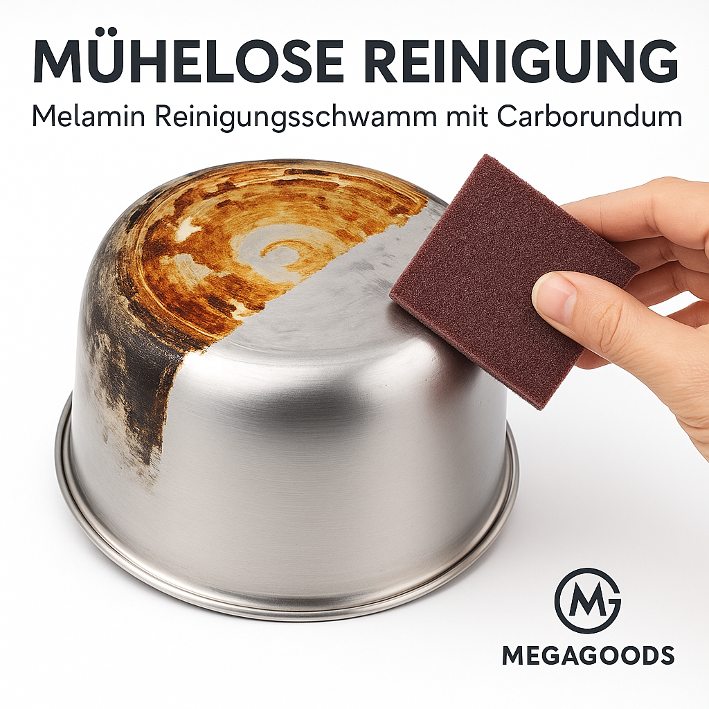 Melamin Reinigungsschwamm mit Carborundum für Küche und Haushalt DE.
