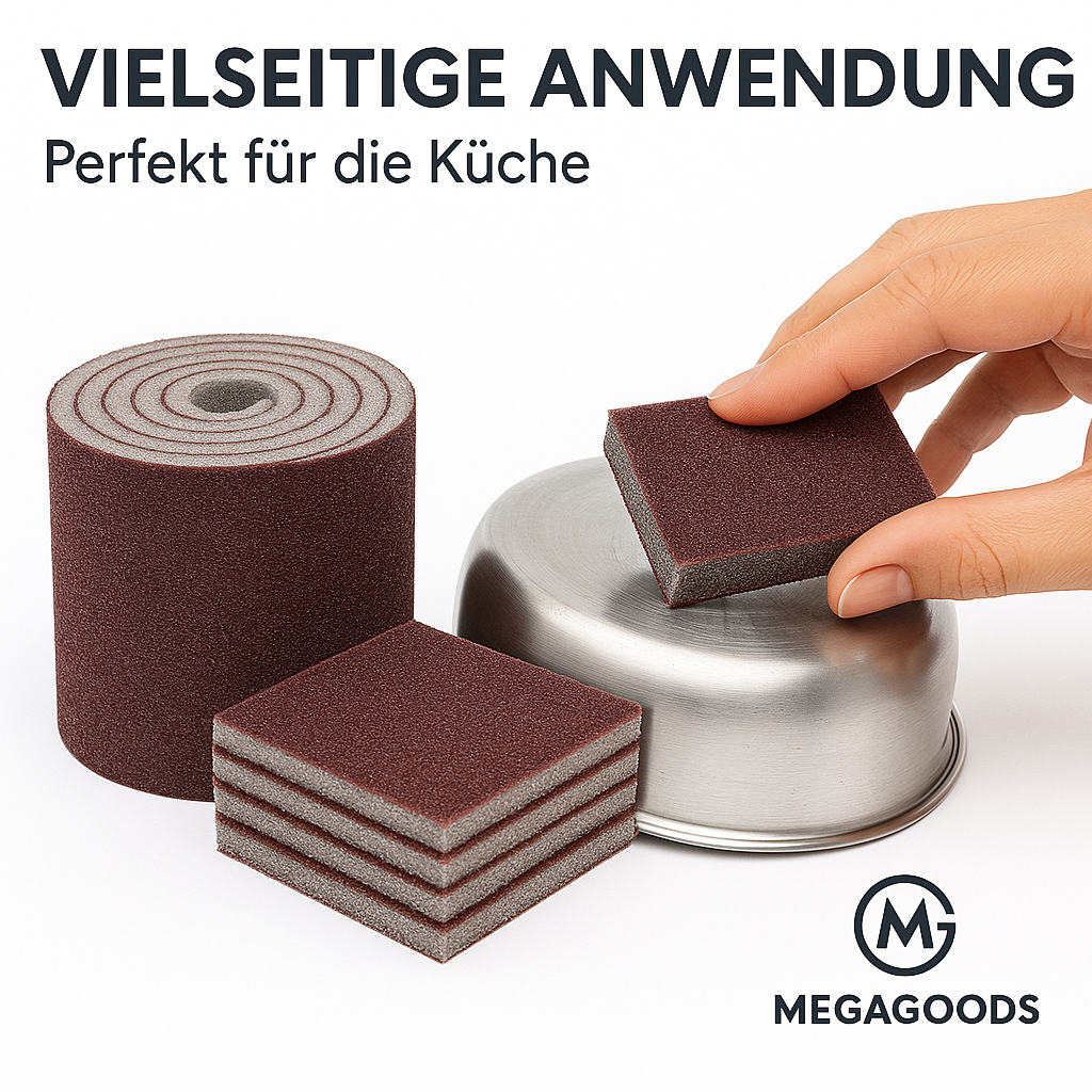 Melamin Reinigungsschwamm mit Carborundum für Küche und Haushalt DE.