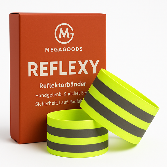 Reflektorbänder Handgelenk Knöchel Bein Sicherheit Lauf Radfahren DE.