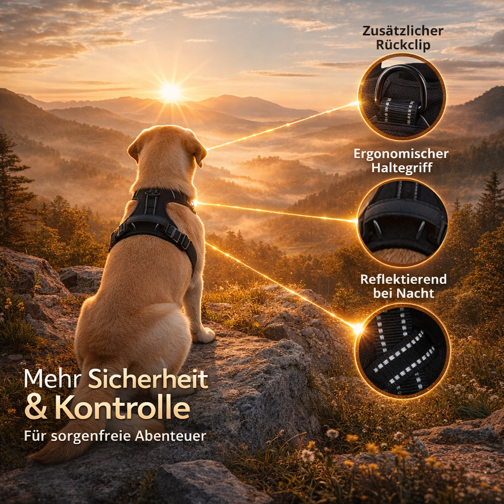 PawControl™ Anti-Zug Hundegeschirr Anti-Zieh-Geschirr Trainingsgeschirr m. Griff
