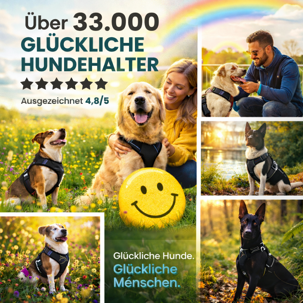 PawControl™ Anti-Zug Hundegeschirr Anti-Zieh-Geschirr Trainingsgeschirr m. Griff