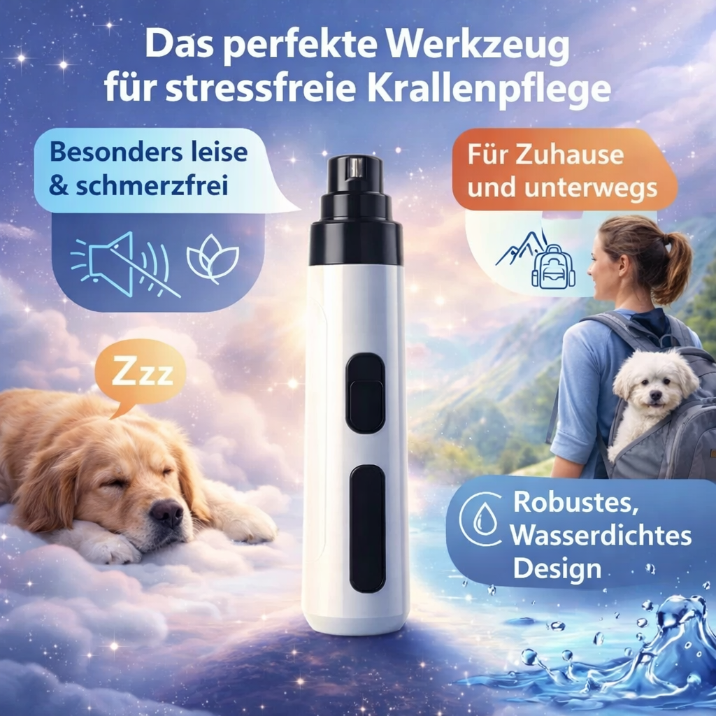 Dr. Pfoten™ KrallenSchleifer Pro - Elektrischer Nagelschleifer für Hund & Katz!