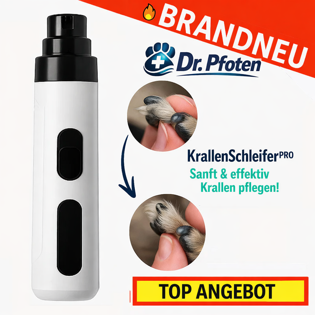 Dr. Pfoten™ KrallenSchleifer Pro - Elektrischer Nagelschleifer für Hund & Katz!