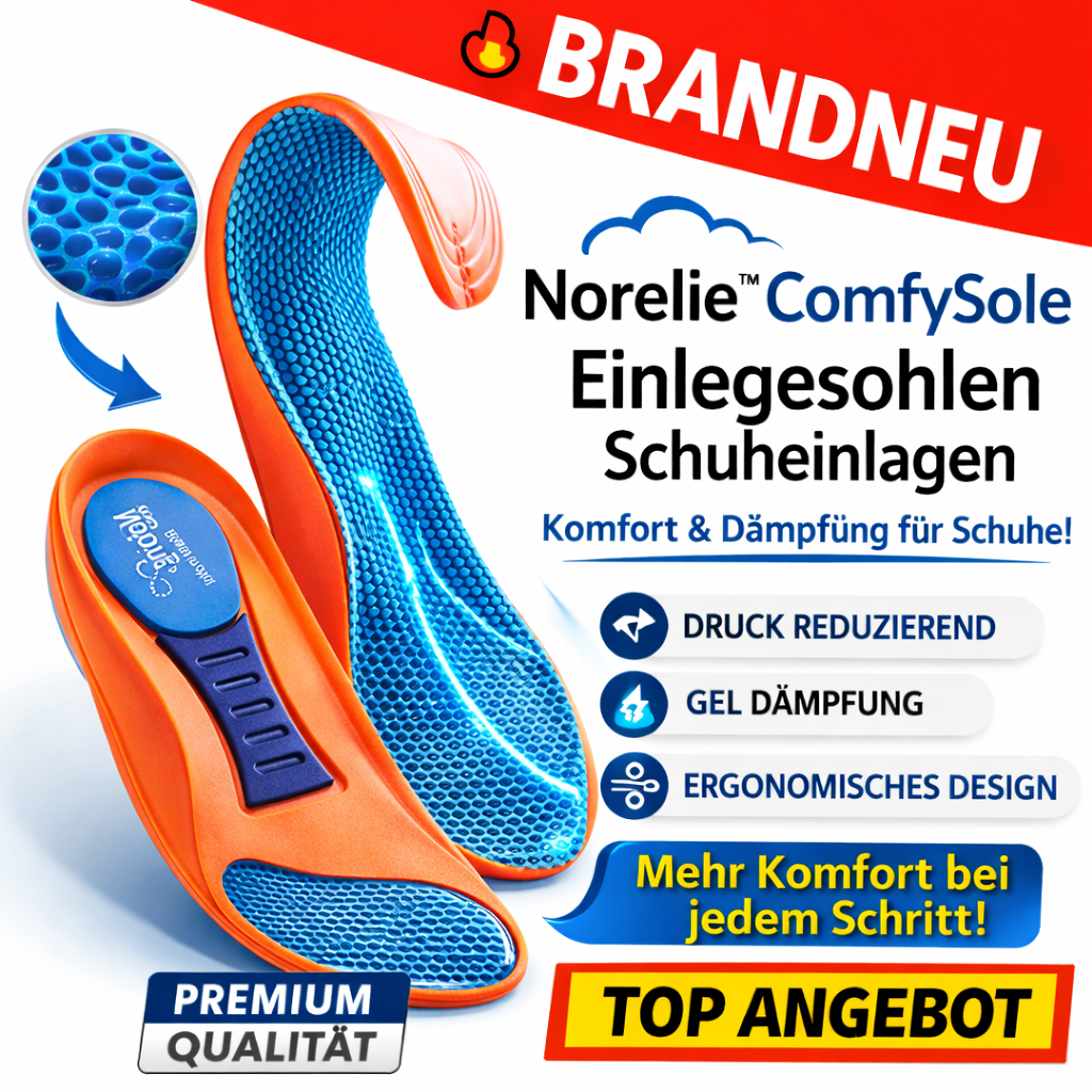 Norelie™ ComfySole Einlegesohlen Schuheinlagen – Komfort & Dämpfung für Schuhe!