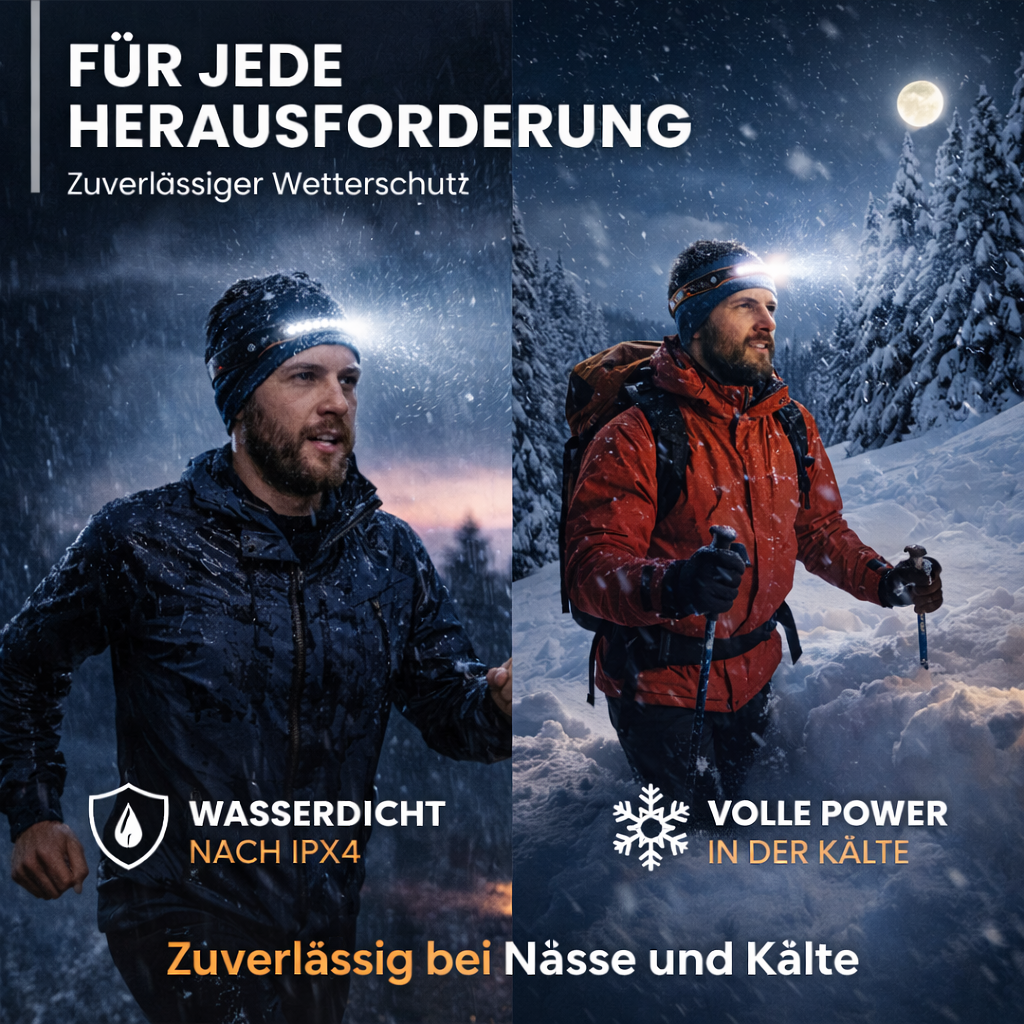 ADVENTURE™ MAX Stirnlampe LED Kopflampe Bewegungssensor Rotlicht Rücklicht Light