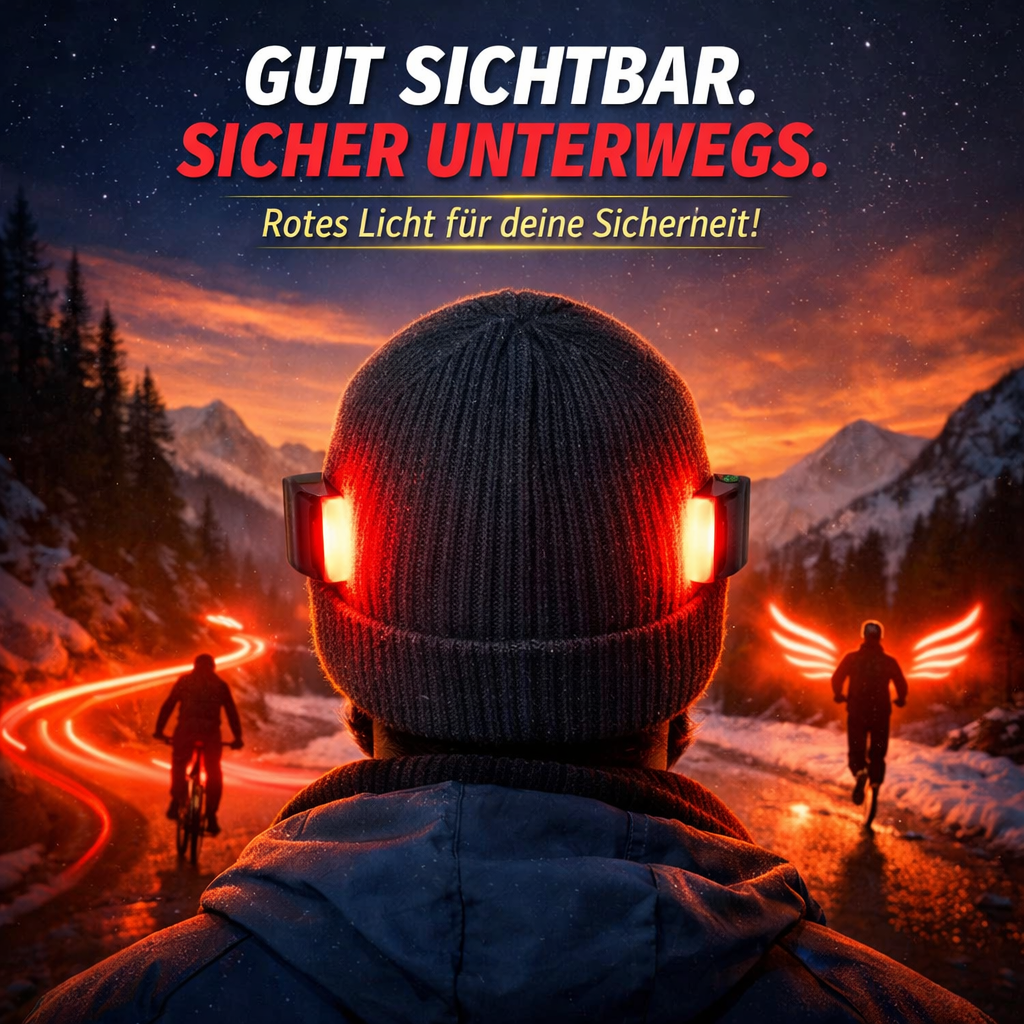 ADVENTURE™ MAX Stirnlampe LED Kopflampe Bewegungssensor Rotlicht Rücklicht Light