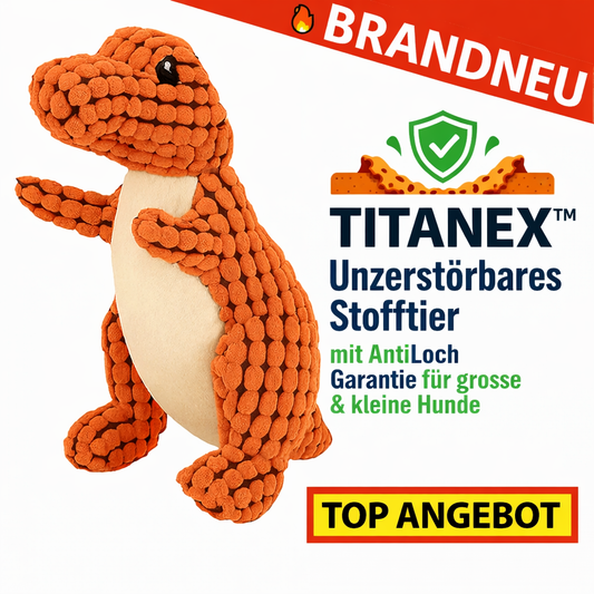 TITANEX™ Unzerstörbares Stofftier Hundespielzeug - für große & kleine Hunde!