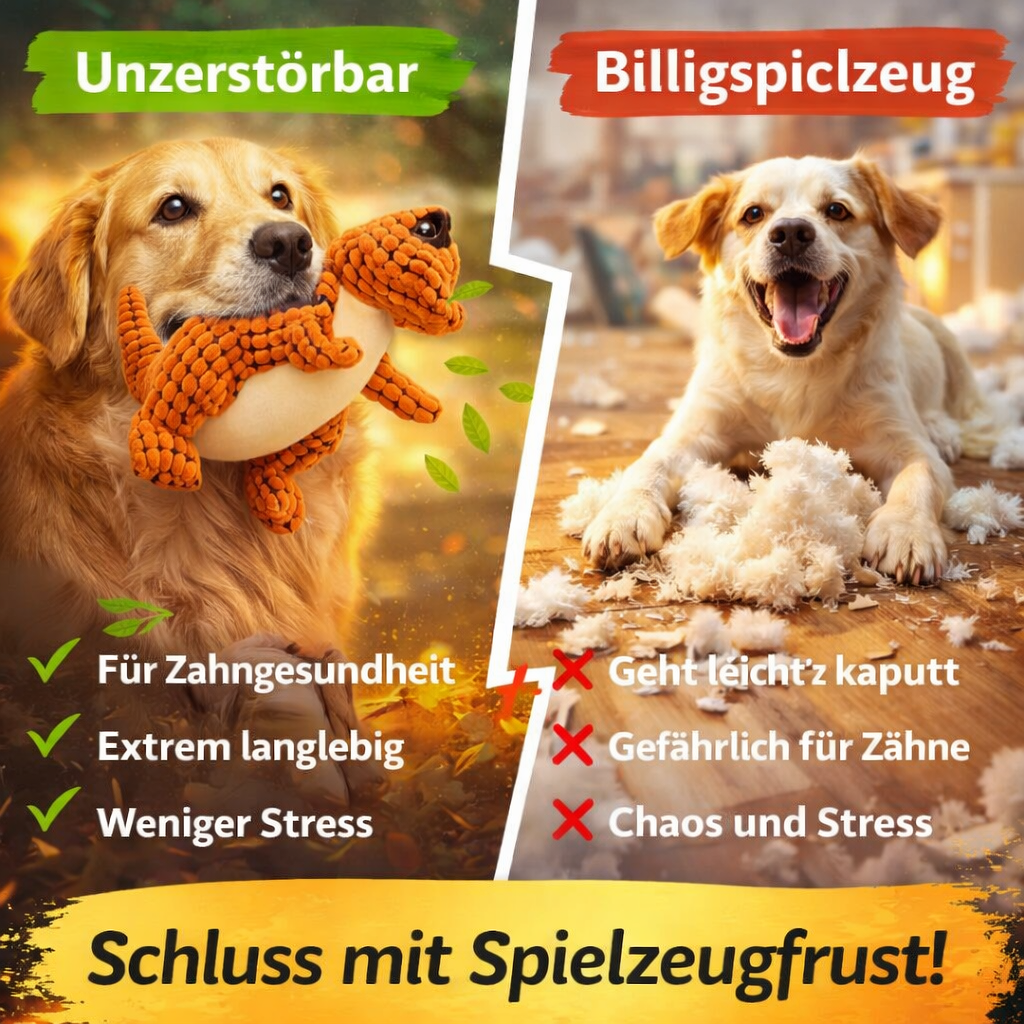 TITANEX™ Unzerstörbares Stofftier Hundespielzeug - für große & kleine Hunde!