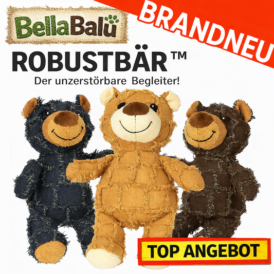 RobustBär™ - Der unzerstörbare Begleiter! Langlebiges Hundespielzeug | Kauspiel