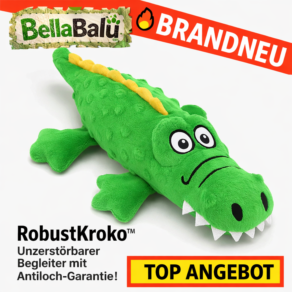 RobustKroko™ - Unzerstörbare Begleiter mit Antiloch-Garantie! Hundespielzeug