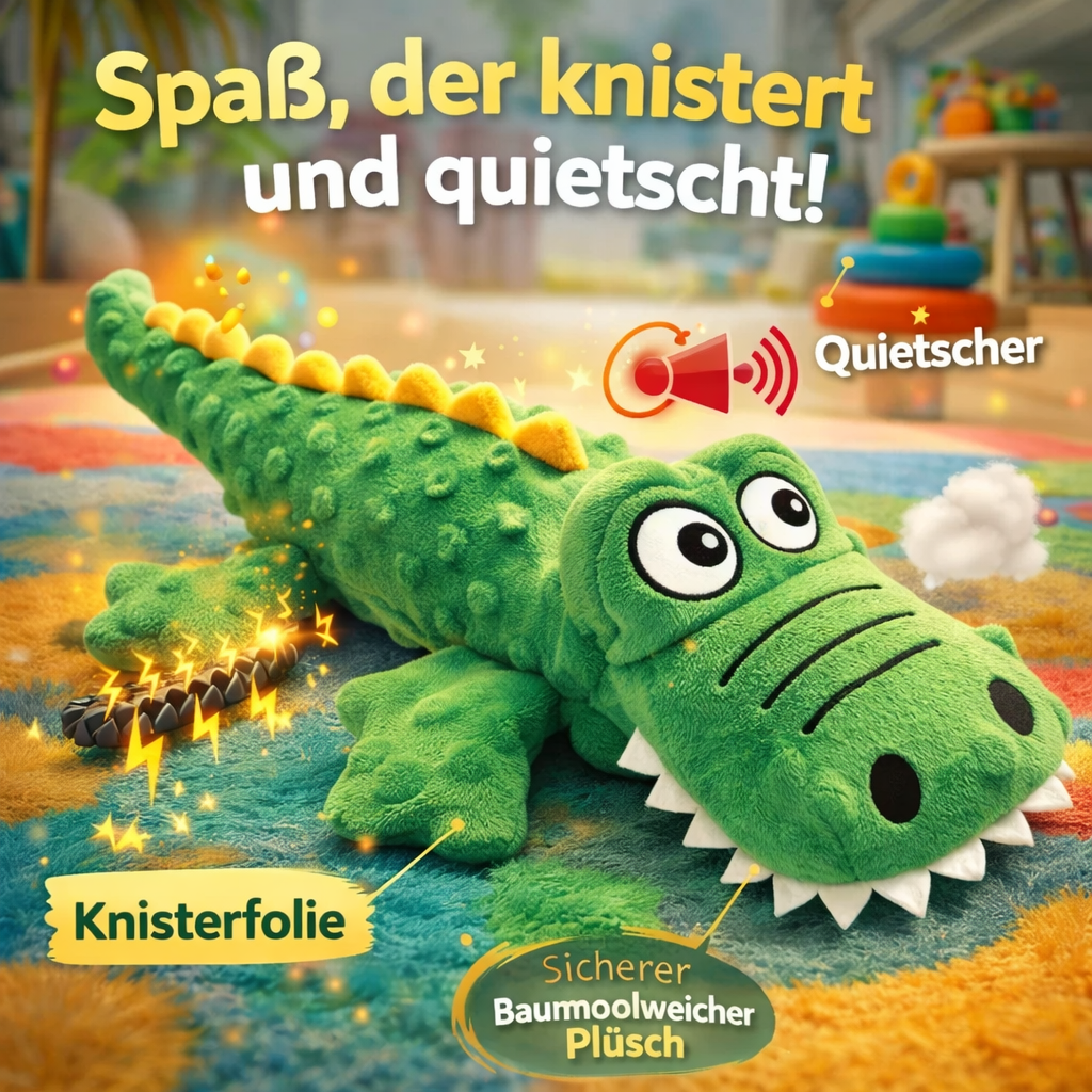 RobustKroko™ - Unzerstörbare Begleiter mit Antiloch-Garantie! Hundespielzeug