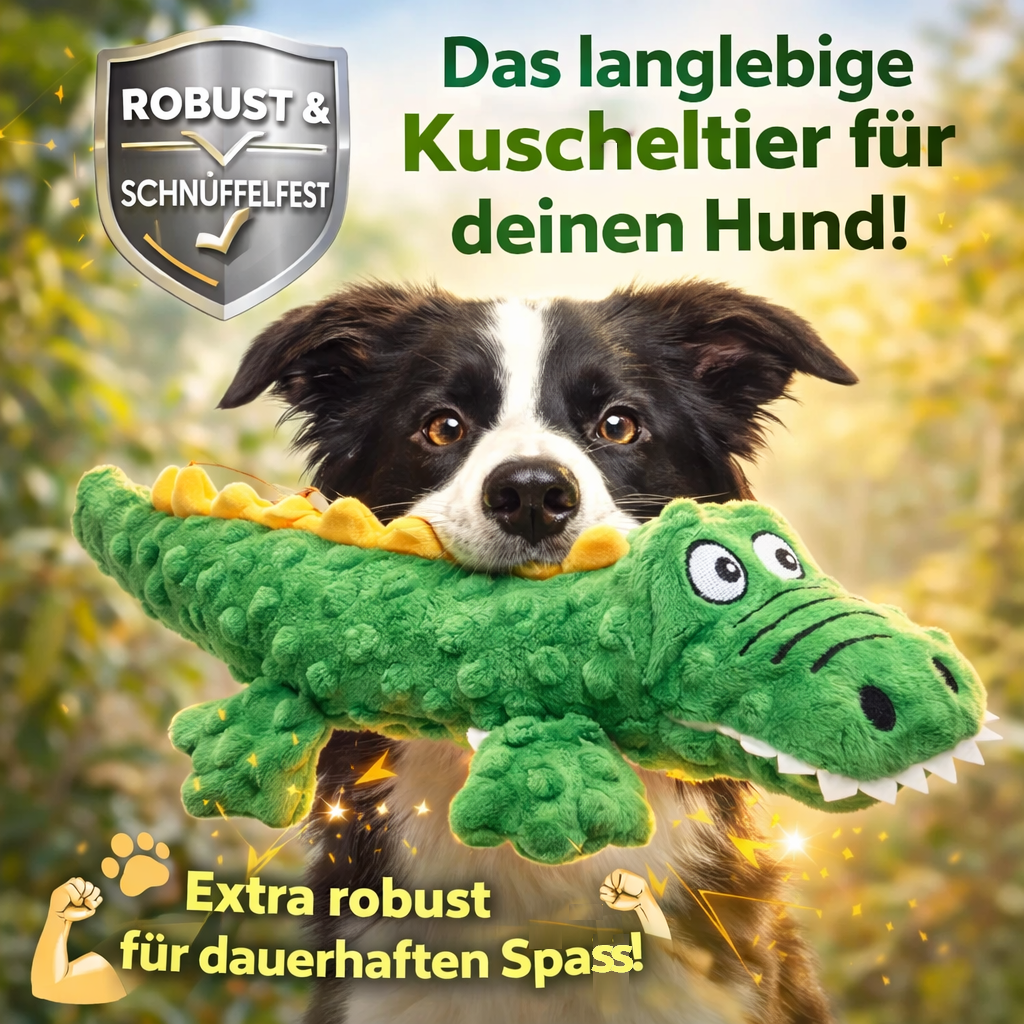 RobustKroko™ - Unzerstörbare Begleiter mit Antiloch-Garantie! Hundespielzeug