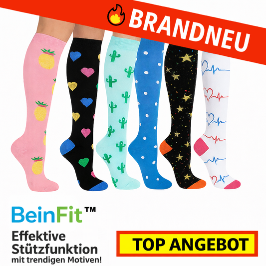 BeinFit™ Kompressionsstrümpfe Stützstrümpfe Damen Kompression Thrombose Socken