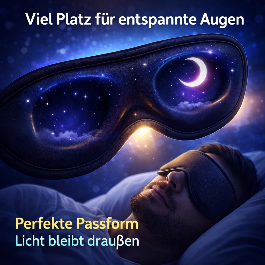 Vespire™ 3D Relax Schlafmaske | Deluxe Augenmaske | Schlafbrille | Blickdicht