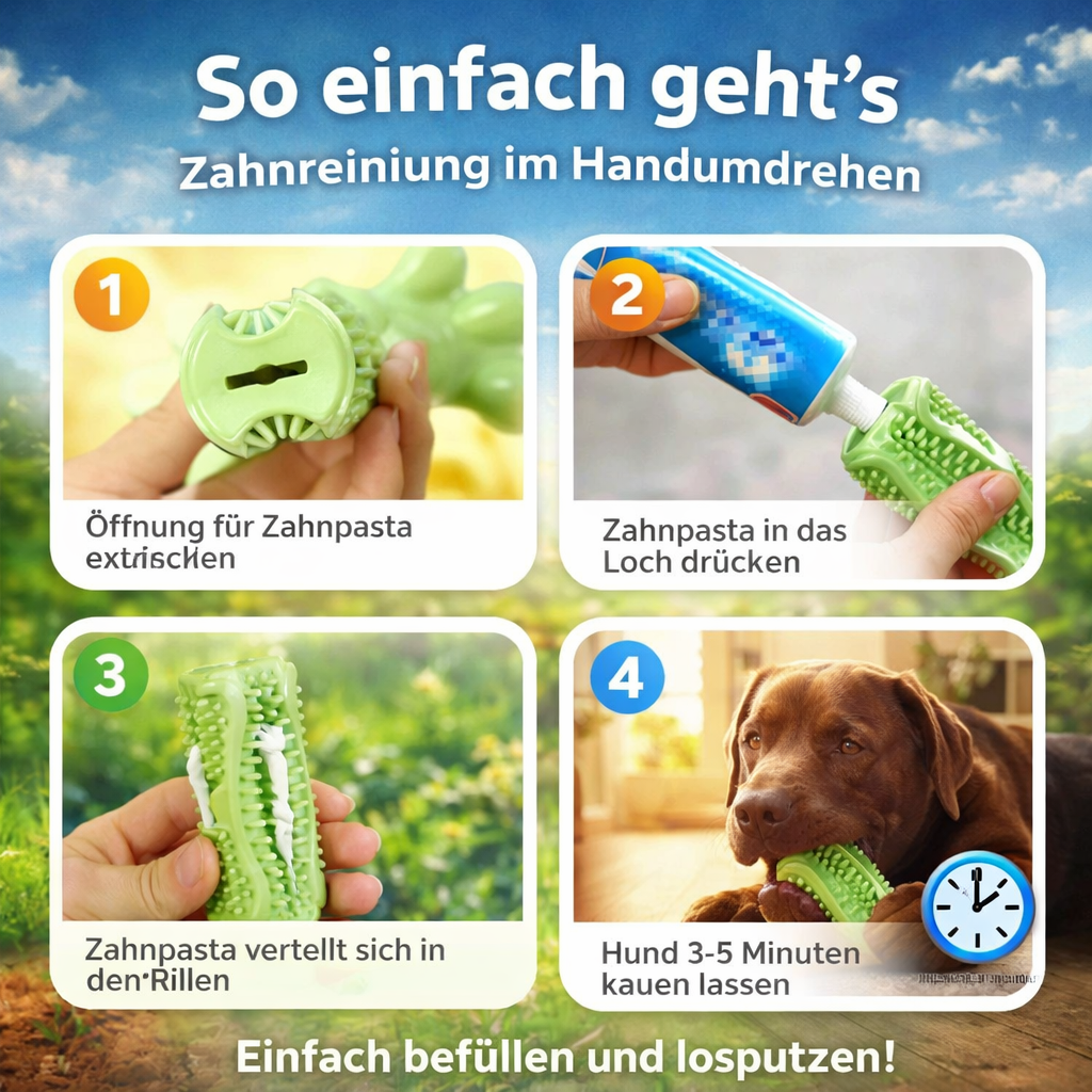 Zahnrein™ Hunde Zahnpflege Zahnsteinentferner Zahnreinigung für frischen Atem!