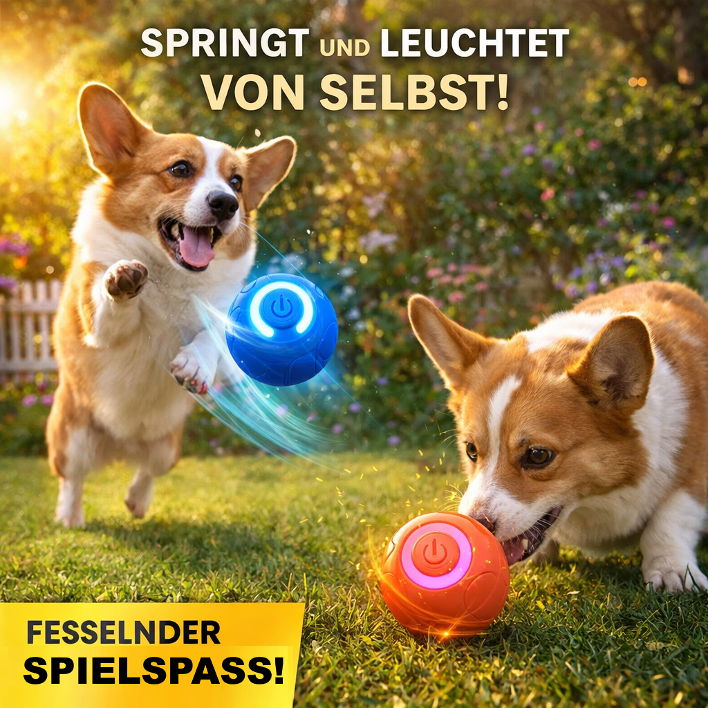 BounceBuddy™ Interaktives LED Spielzeug für Hunde & Katzen – Springt & leuchtet!