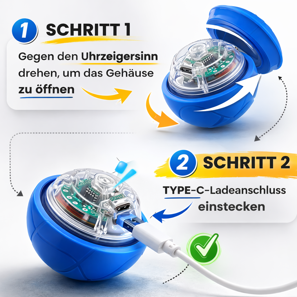 BounceBuddy™ Interaktives LED Spielzeug für Hunde & Katzen – Springt & leuchtet!