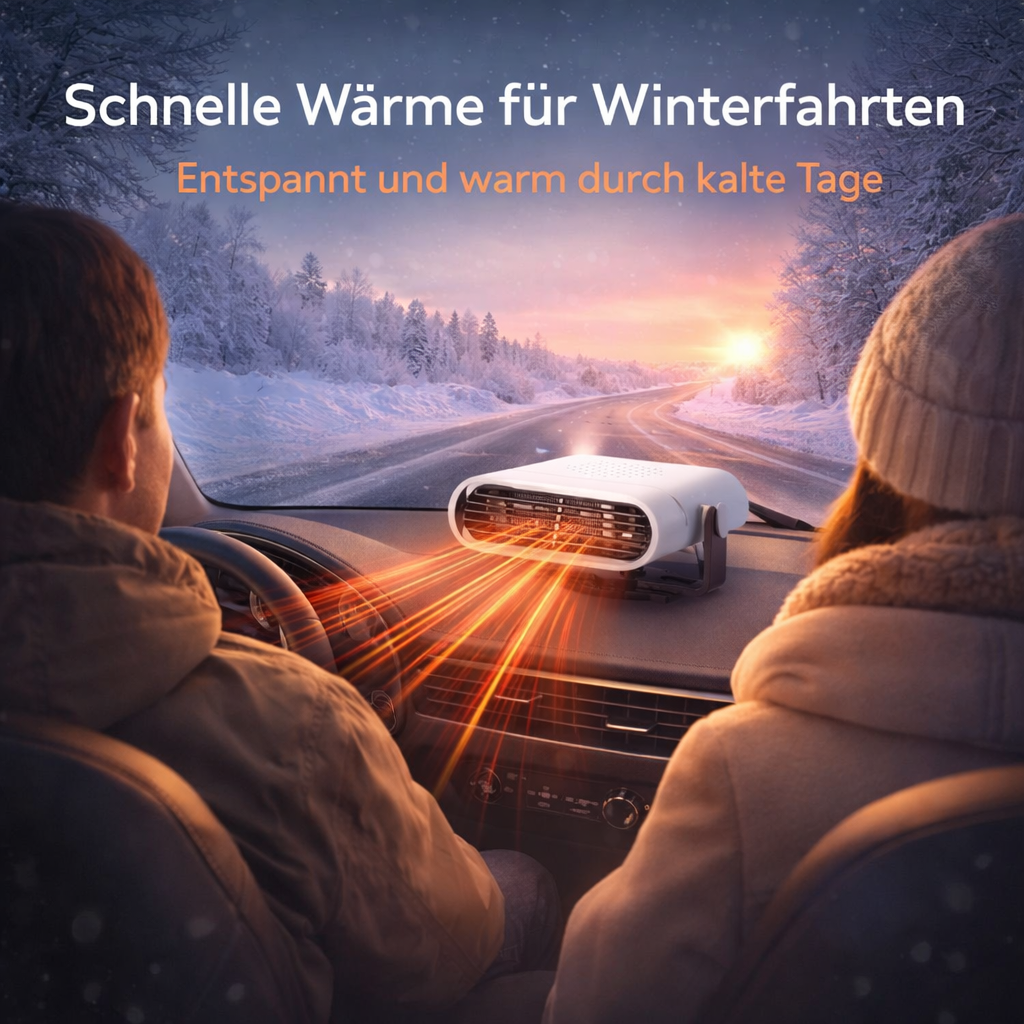 TurboHeat™ 12V Auto Heizung – Schnellwärmer fürs Auto | Portabler Heizlüfter