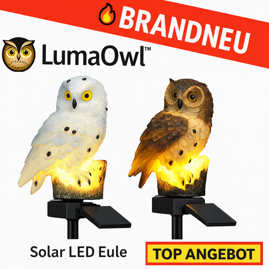 LumaOwl™ Solar LED Eule Gartenlampe Deko Außen Beleuchtung wetterfest