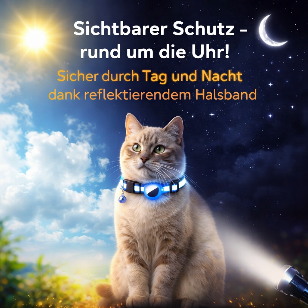PurrTrack™ Intelligenter GPS Tracker Halsband Katze | Ohne Abo | Android & iOS!