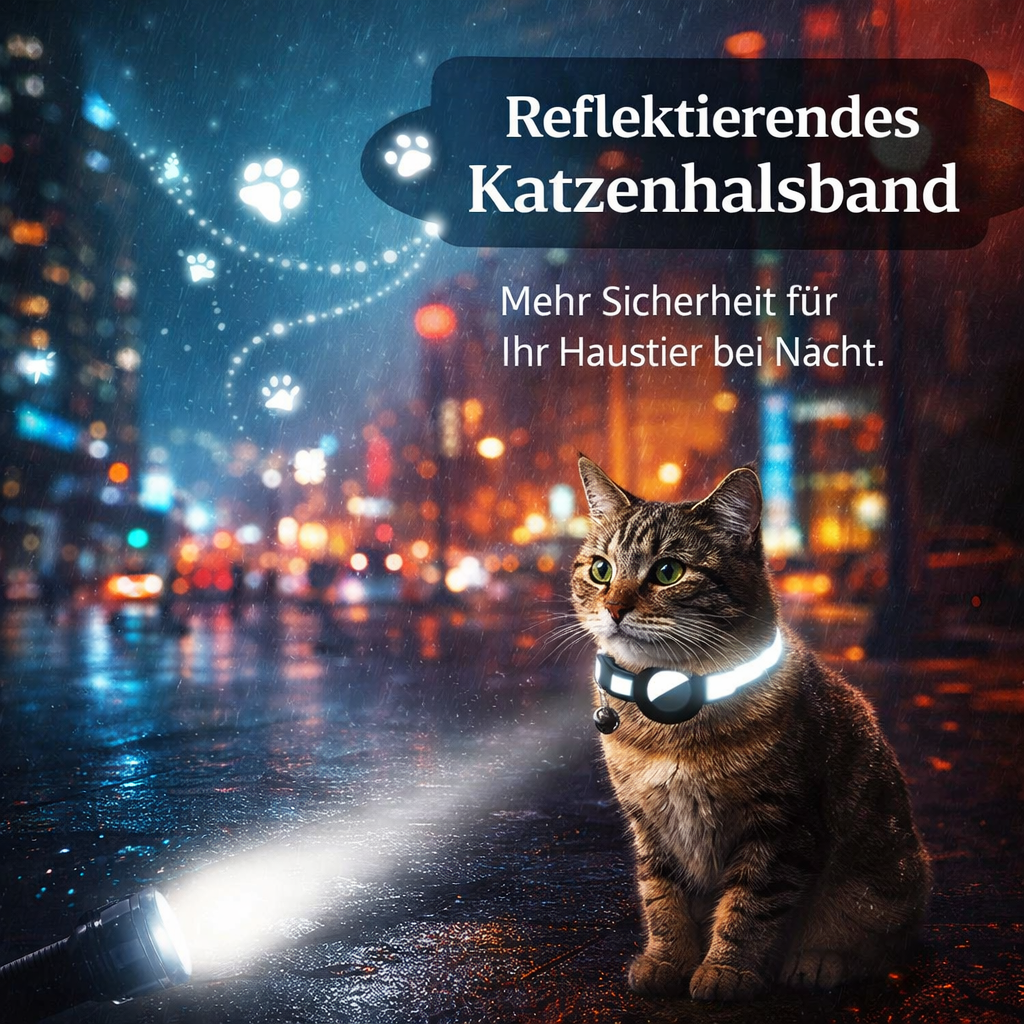 PurrTrack™ Intelligenter GPS Tracker Halsband Katze | Ohne Abo | Android & iOS!