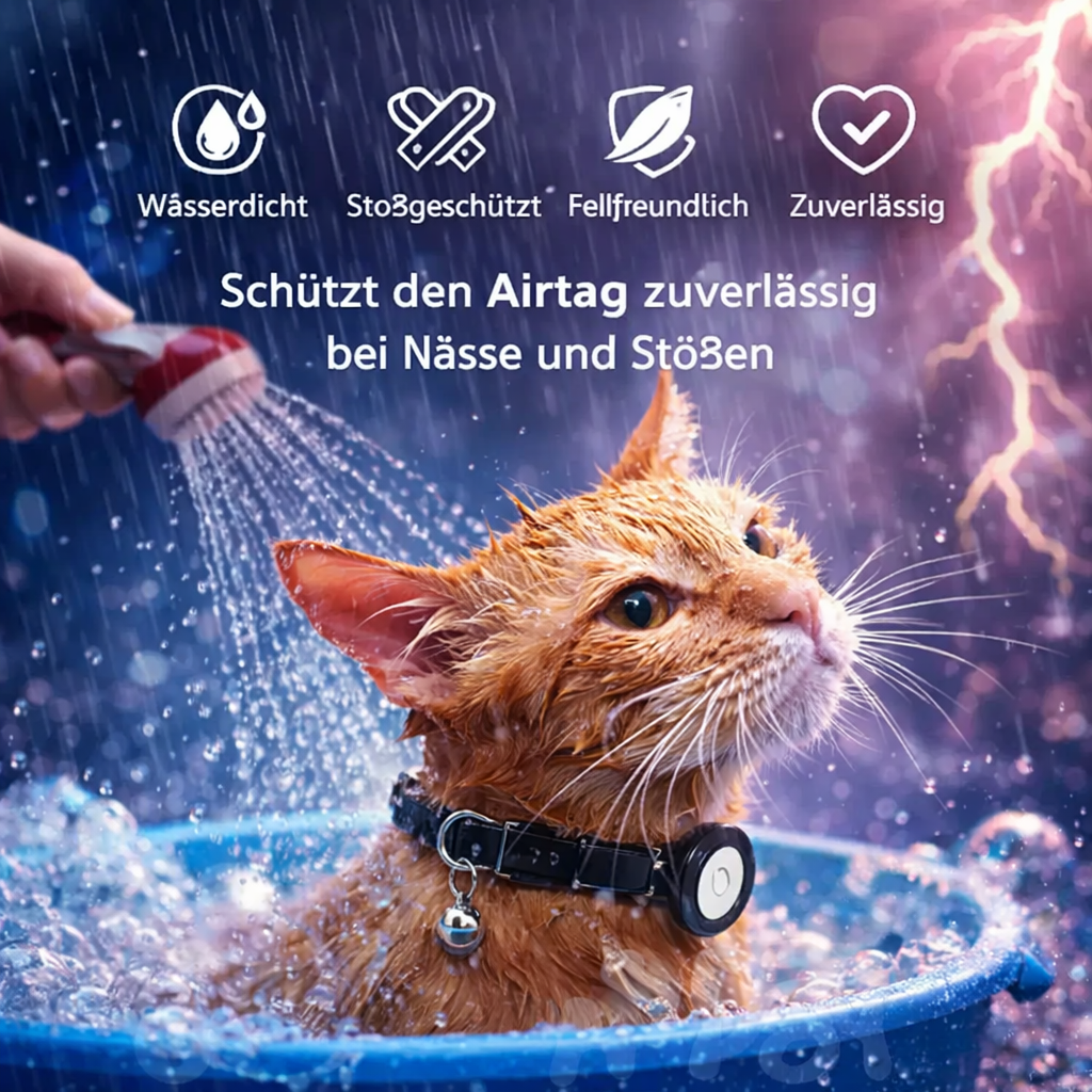 PurrTrack™ Intelligenter GPS Tracker Halsband Katze | Ohne Abo | Android & iOS!