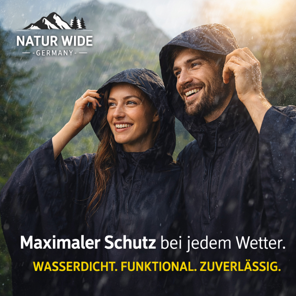 NaturWide™ 3-in-1 Regenponcho Regenmantel Regencape Regenumhang Regenschutz Cape