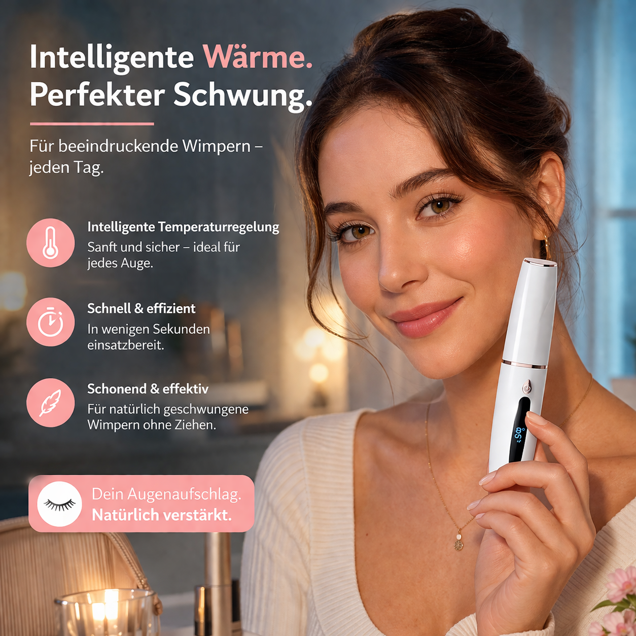 UltraCurl™ Beheizbare Wimpernzange elektrische Wimpernbürste Lifting Curler