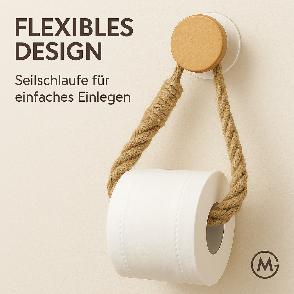 Papierrollenhalter selbstklebend Bad Küche ohne Bohren DE.