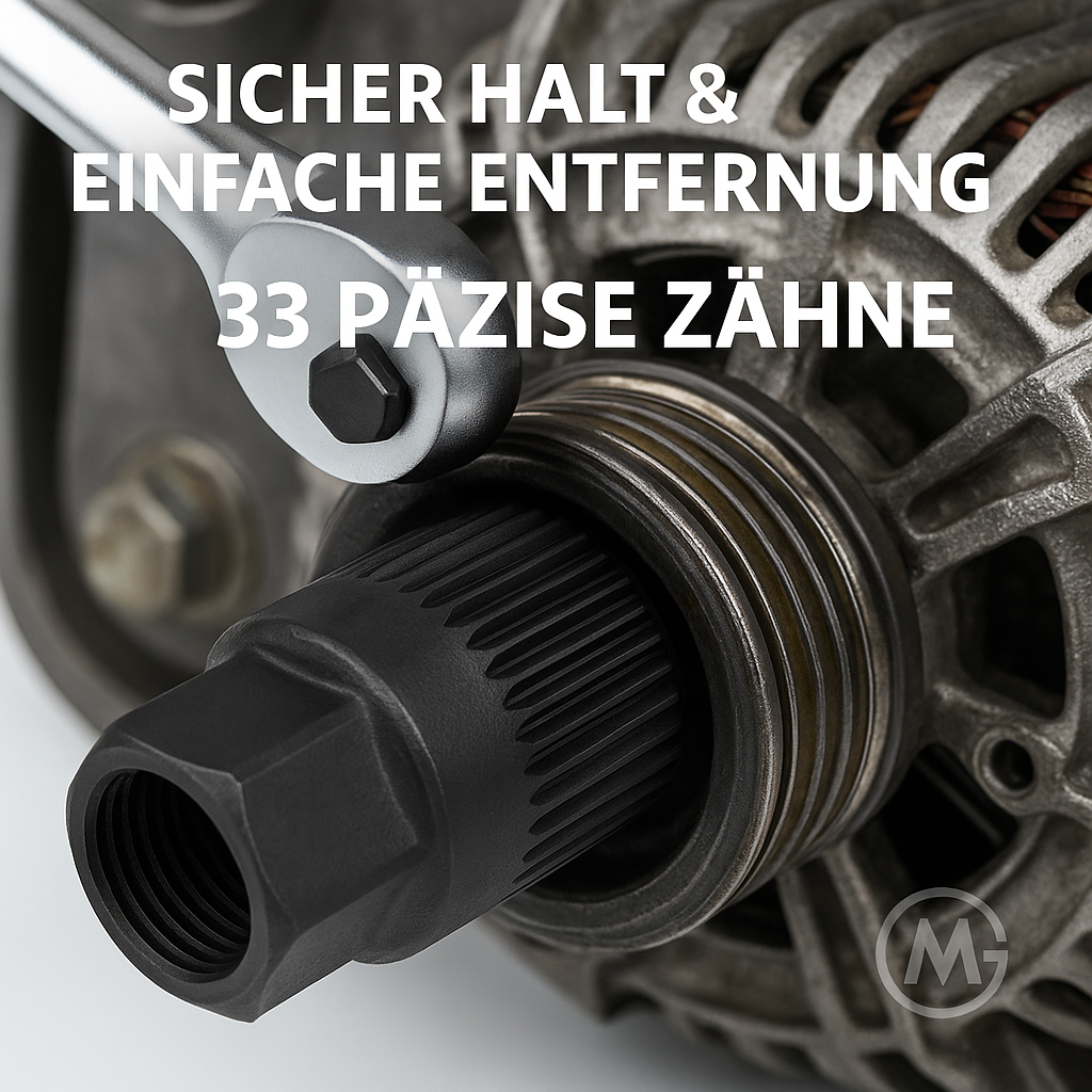 Lichtmaschinen-Freilauf Riemenscheiben-Werkzeug 33 Zähne DE.