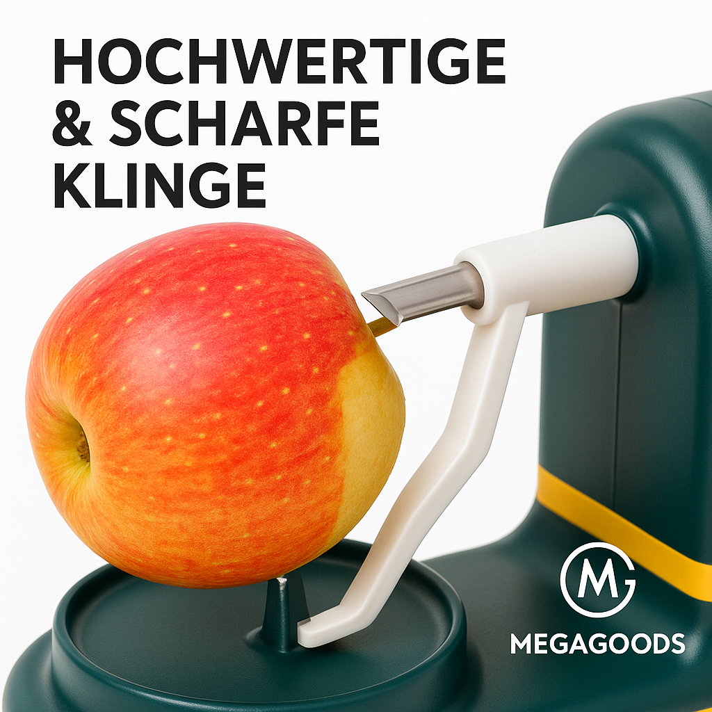 Apfelschäler manuell Edelstahlklingen Handkurbel Küchenhelfer DE.