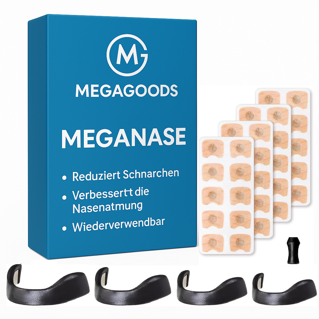 Sport Nasendilator Set gegen Schnarchen mit Magnetclips DE.