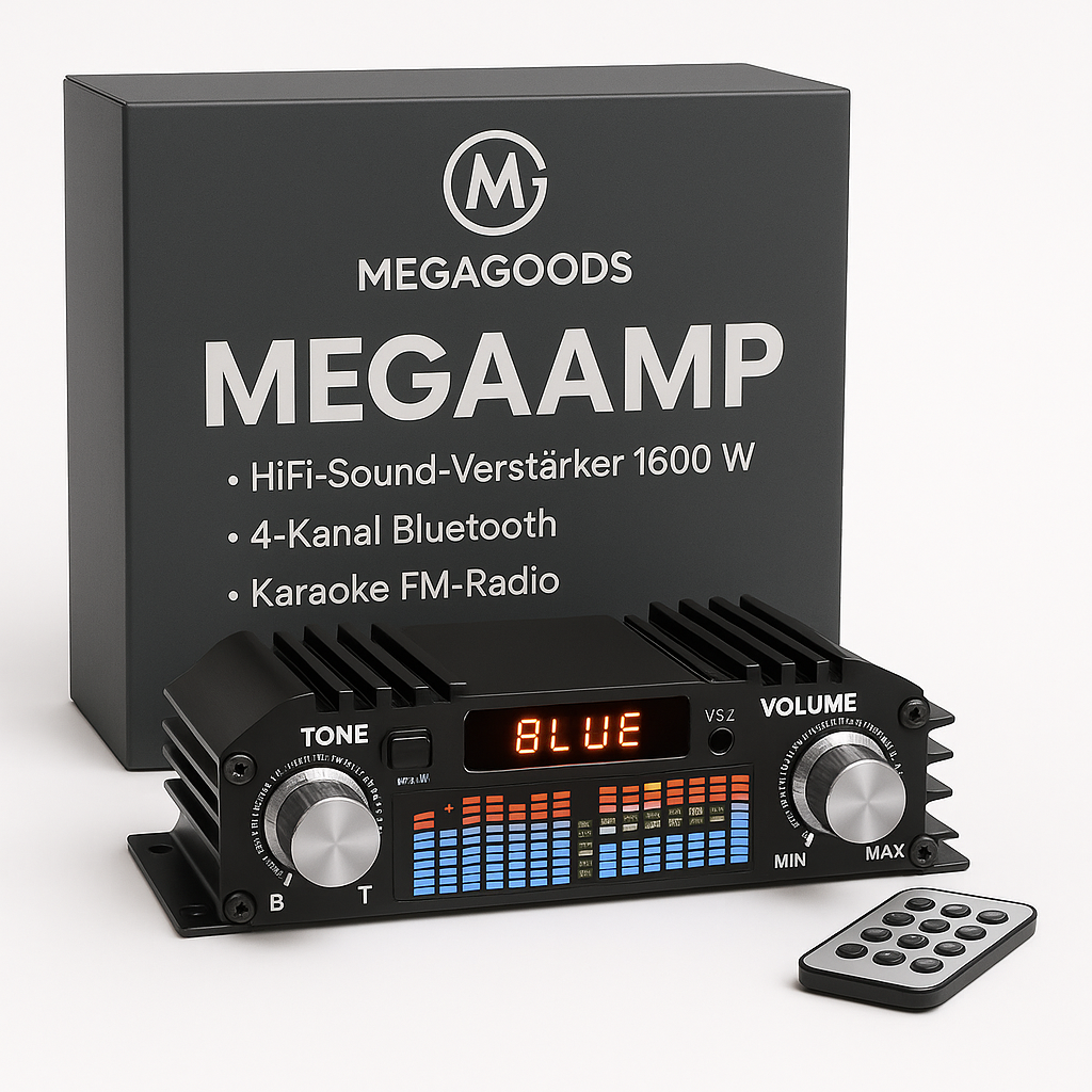 HiFi Sound Verstärker 1600W 4-Kanal Bluetooth Karaoke FM Radio DE.