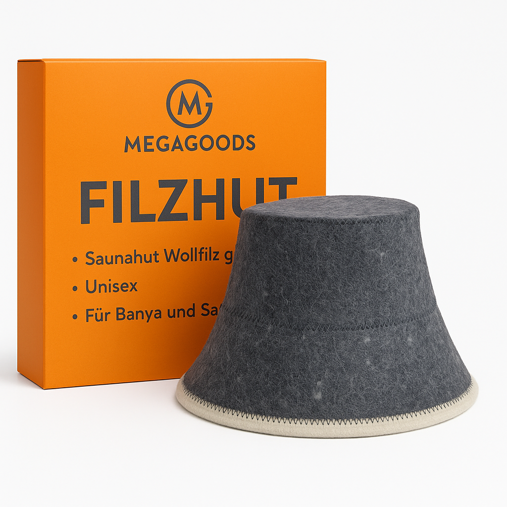 Saunahut Wollfilz grau Unisex für Banya und Sauna DE.