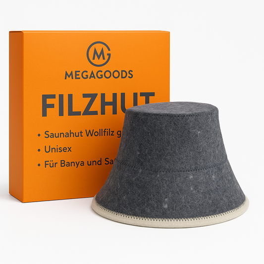 Saunahut Wollfilz grau Unisex für Banya und Sauna DE.