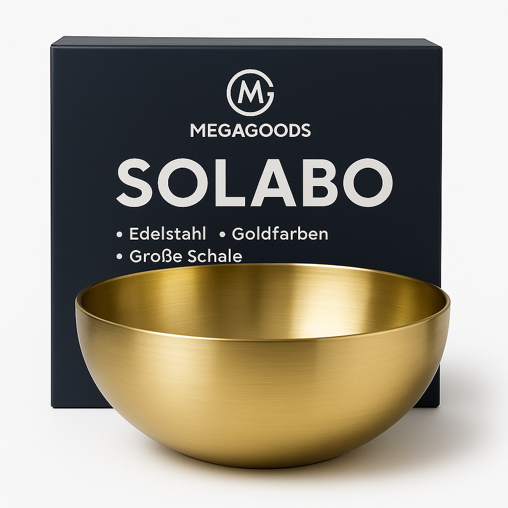 Edelstahl Schüssel goldfarben groß 304 für Salat Suppe Reis DE.