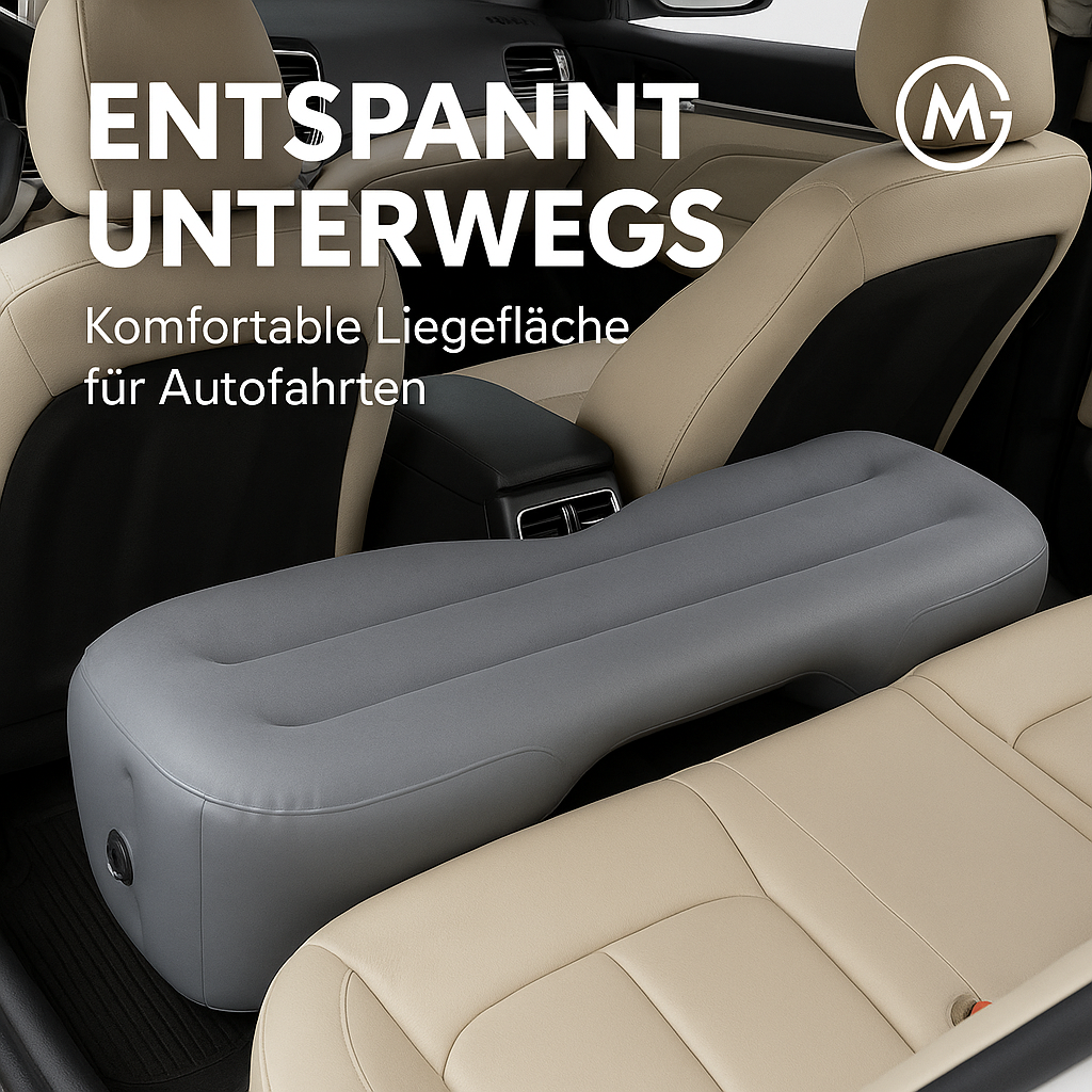 Auto-Luftmatratze Rücksitz Reisen Camping aufblasbar schwarz DE.