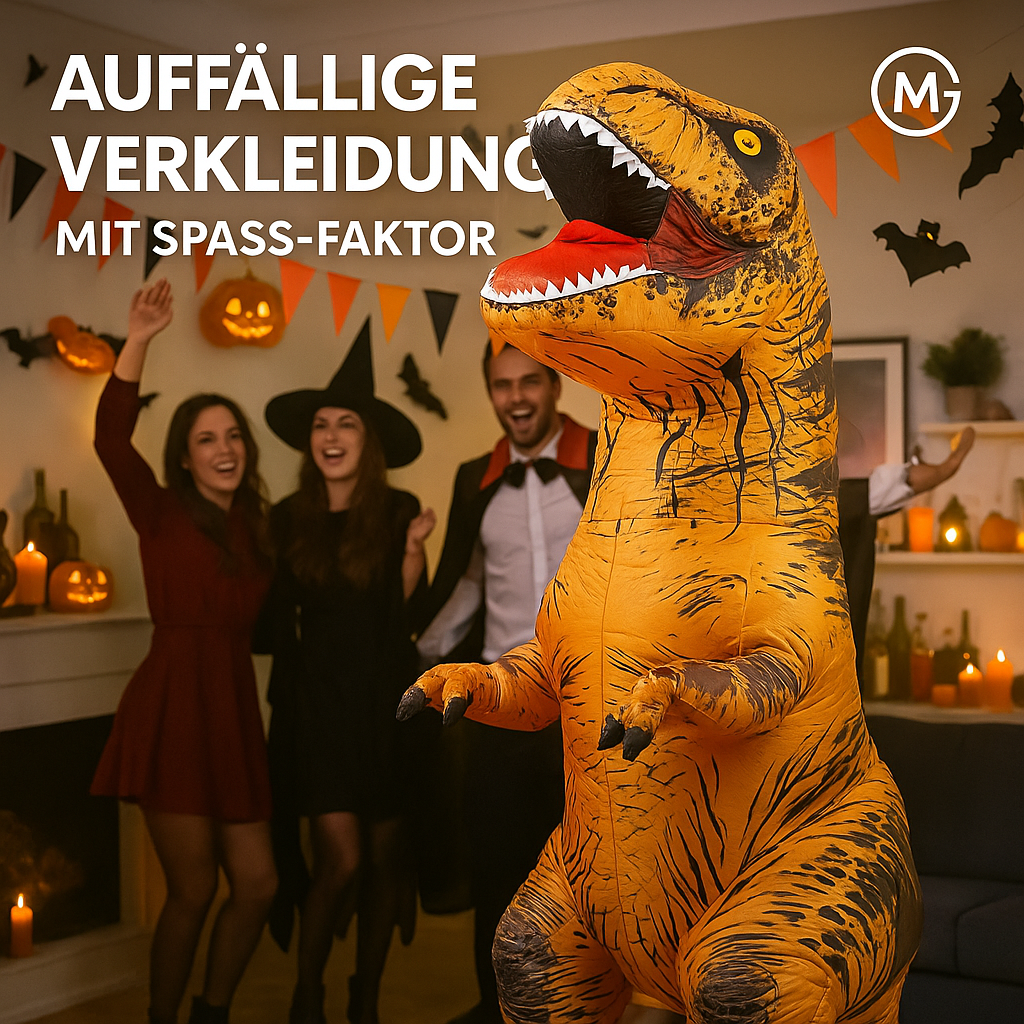 T-Rex Dinosaurier Kostüm aufblasbar für Erwachsene Halloween DE.