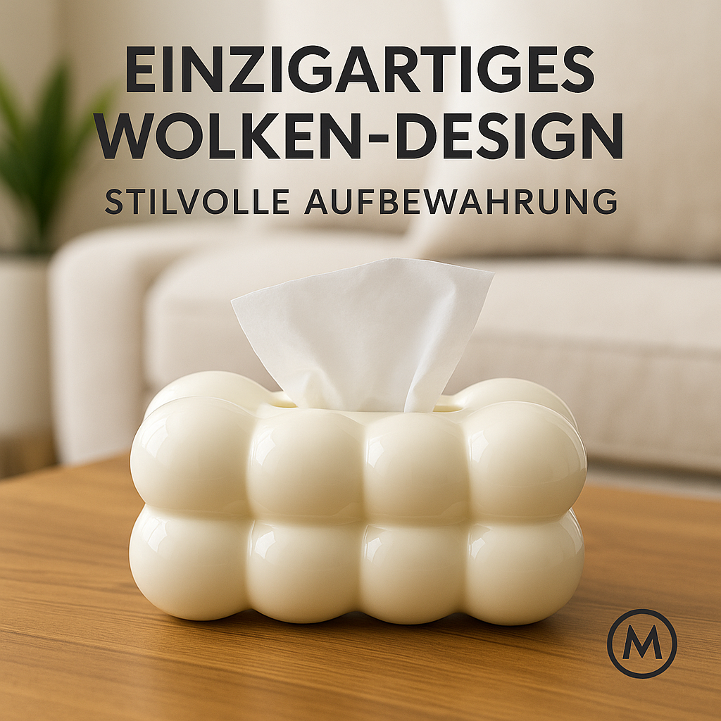 Wolkendesign Taschentuchbox Wohnzimmer Tisch Papierhalter Deko DE.
